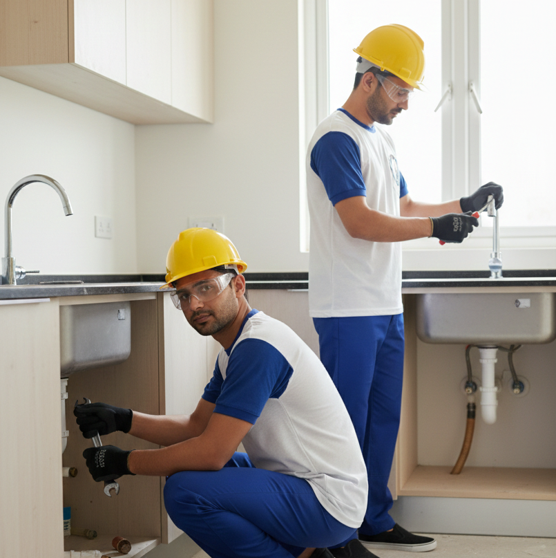 Sanitary & Plumbing Services: Pipe fitting, leak detection, and drainage system maintenance.