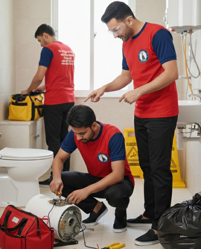 Utilities: Geyser (Water Heater) and Water Purifier servicing.